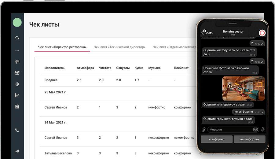 Чек листы в ресторане и кафе от ReMarked