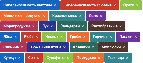 Теги по предпочтениям