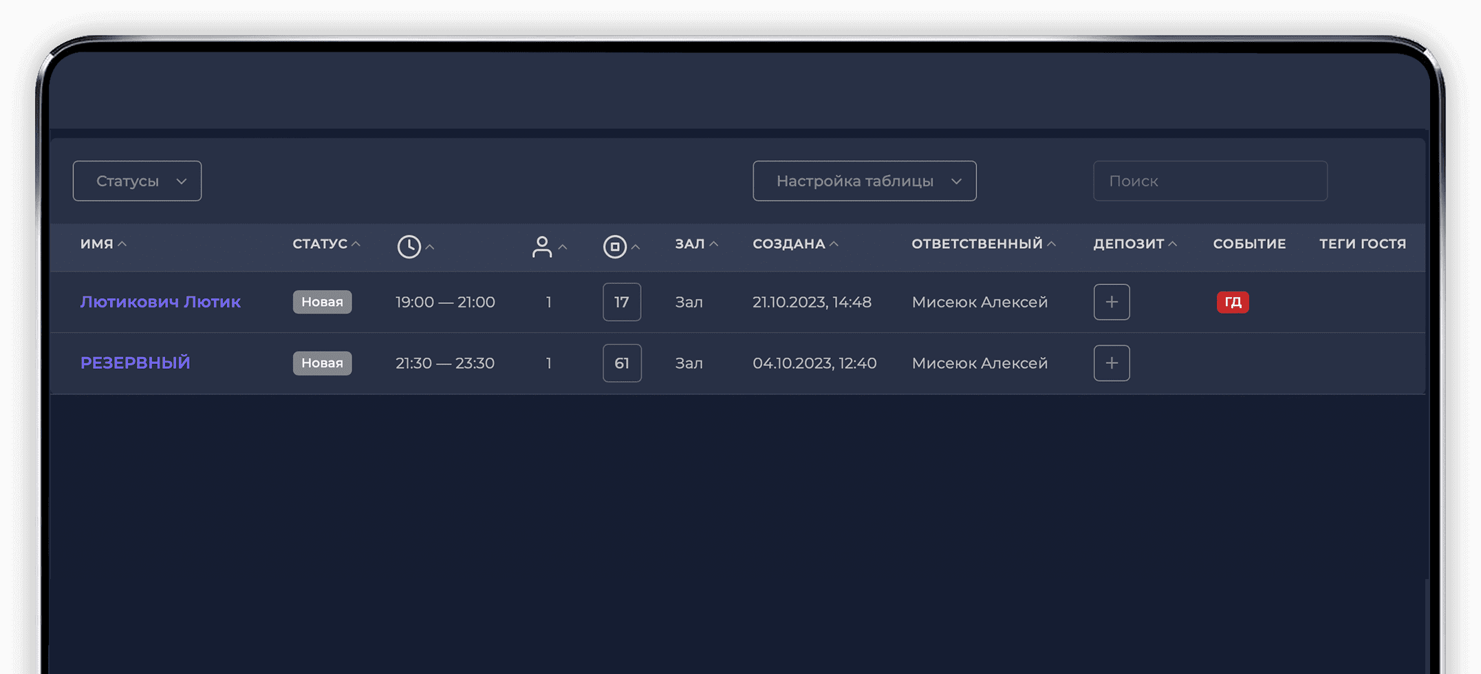 Лист ожидания